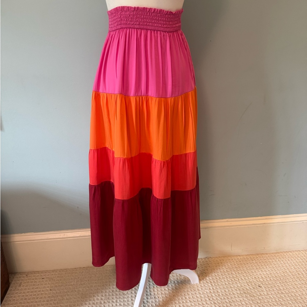 Marine Layer Color Block Maxi TieredSkirt - medium